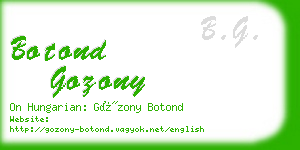 botond gozony business card